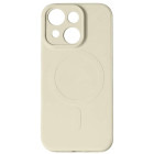 Lemontti Capac protectie spate Silicon MagSafe Crem pentru iPhone 15 Plus