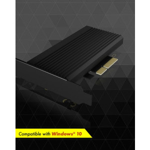 Icy Box IB-PCI208-HS 1x PCI-E x4 Male - 1x M.2 PCI-E SSD, negru