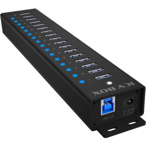Icy Box IB-HUB1717-U3 17-port USB 3.2 Gen 1 Hub Black