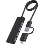 Hub USB Icy Box IB-HUB1424-C3 4-Port USB 3.2 Gen 1 Black