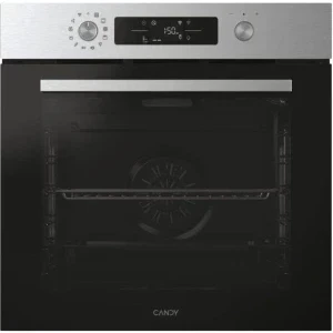Cuptor incorporabil Candy CA6 NP5B3YTX, Electric, 78 L, Autocuratare pirolitica, Smart View, Grill, AirFry, hOn, Clasa A++, Inox