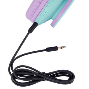 PowerLocus Over-Ear, Kids Cat Ears Purple/Teal