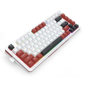 Redragon Stormhunter RGB White/Red Closed Buttom Pink Switch Mecanica