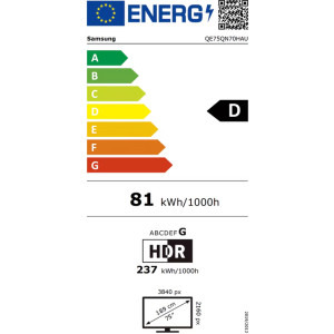 Samsung Smart TV Neo QLED QE75QN70H Seria QN70H 189cm 4K UHD HDR