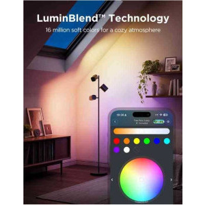 Govee Lampa LED de podea RGB Smart H60B2311, 24 W, 1500 lumeni, 2700K-6500K, Wi-Fi, Bluetooth