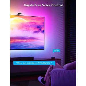 Govee Banda LED pentru TV RGB Smart H605C312, Wi-Fi, Bluetooth, 3.6 m, diagonala 75-85 inch
