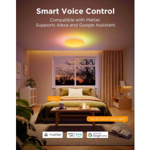 Govee Plafoniera LED RGB Smart H60A6C01, 24 W, 4300 lumeni, 2700K-6500K, Wi-Fi, Bluetooth