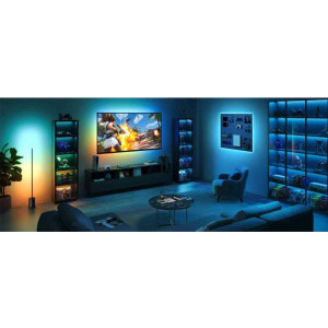 Govee Banda LED pentru TV RGB Smart H8604C12, Wi-Fi, Bluetooth, AI Sync Box 2, diagonala 55-65 inch