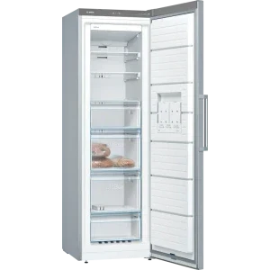 Bosch Congelator GSN36VIEP, 242 L, Clasa E, No Frost, Inverter, Multi Airflow, VarioZone, BigBox, Control electronic, 186 cm, Inox