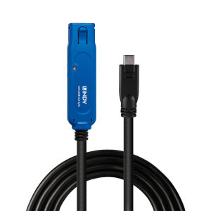 LINDY Extensie activa USB tip C 3.2 Gen 1 Male la USB tip A 3.2 Gen 1 Female, 5 m, Negru