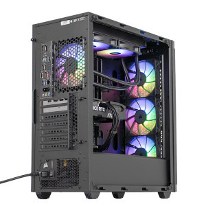 Gaming DRAGON Epic NO RAM Edition (fara memorie RAM DDR5), AMD Ryzen 7 7800X3D 4.2GHz, 1TB SSD, RTX 5070 12GB GDDR7, Iluminare RGB
