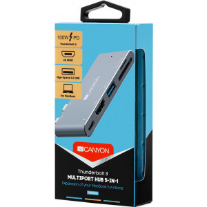 Canyon Multiport Universal, Thunderbolt 3, 5-in1