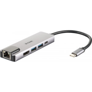 D-Link 5-in-1 DUB-M520 USB Tip C