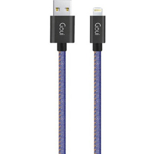 Cablu periferice Goui USB tip A Male la Lightning Male, 1 m, Albastru