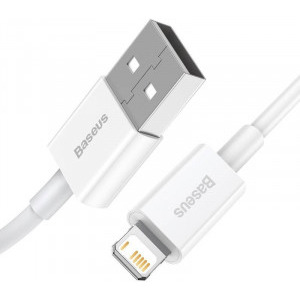 Baseus Superior, CALYS-C02, USB Male la Lightning Male, 2 m, White