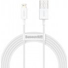 Cablu de date / adaptor Baseus Superior, CALYS-C02, USB Male la Lightning Male, 2 m, White