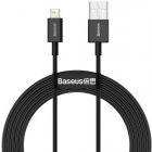 Cablu de date / adaptor Baseus Superior, CALYS-C01, USB Male la Lightning Male, 2 m, Black