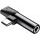 Cablu de date / adaptor Baseus Adaptor CATL41-01, USB-C Male la USB-C, Jack 3.5 mm Female, Black