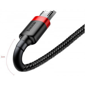Baseus Cafule CAMKLF-B91, USB Male la microUSB Male, 1 m, Black-Red