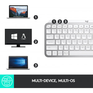 Logitech MX Keys Mini Bluetooth Illuminated Pale Grey