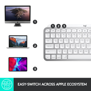 Logitech MX Keys Mini for Mac Bluetooth Illuminated (US INT) Pale Grey