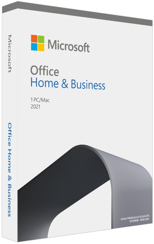 Aplicatie Microsoft Office Home and Business 2021 64-bit, Romana, 1 PC, Medialess Retail
