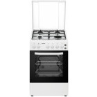Aragaz Heinner HFSC-S60LITGWH, 4 arzatoare, Gaz, Dispozitiv de siguranta, 60 cm, Alb