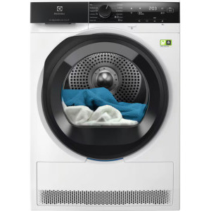 Uscator de rufe Electrolux EW7D495UCE, Pompa de caldura, 9 kg, Clasa C, Inverter, DelicateCare, MixCare, SensiCare, Iluminare interioara, Alb
