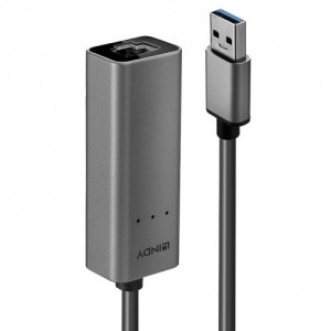 LINDY 1x USB 3.0 Male - 1x RJ45 Female, gri