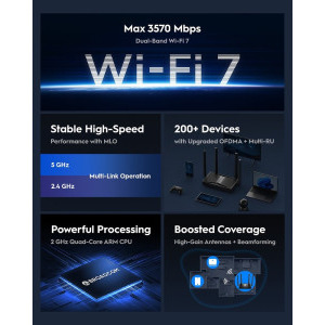 CUDY Gigabit WR3600 Dual-Band WiFi 7