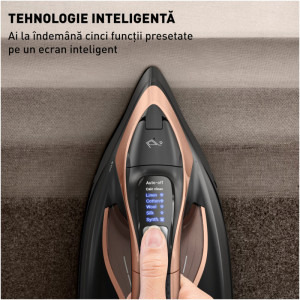 Tefal Fier de calcat Ultimate Power Pro FV9E50E0, 3200W, 85g/min, Negru/Bronz