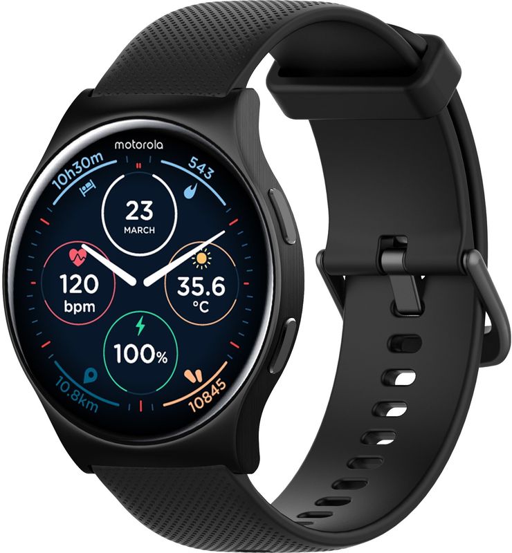 Smartwatch Motorola Moto Watch 120, Ecran AMOLED 1.43inch, Bluetooth, Asistent AI, Microfon, Difuzor, IP68 (Roz) - imagine 2