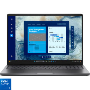 DELL 16'' Pro 16 PC16250, FHD+, Procesor Intel® Core™ 3 100U (10M Cache, up to 4.70 GHz), 8GB DDR5, 512GB SSD, Intel Graphics, Win 11 Pro, Magnetite, 3Yr ProSupport