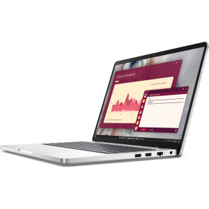 DELL 14'' Pro 14 PC14250, FHD+, Procesor Intel® Core™ Ultra 7 255U (12M Cache, up to 5.20 GHz), 16GB DDR5, 512GB SSD, Intel Graphics, Win 11 Pro, Platinum Silver, 3Y ProSupport