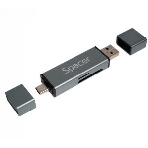 Spacer SPCR-TYPEC-USB-01, 4-in-1 USB 2.0/USB-C