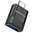 Cablu de date / adaptor Borofone BV18, adaptor USB 3.0 Female la USB-C Male, Black