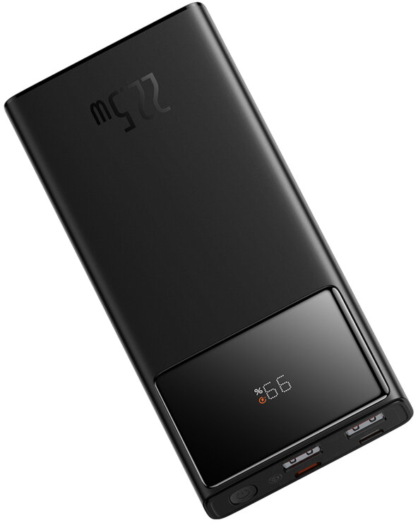 Baterie externa Baseus Star-Lord Digital, 10000 mAh, 2x USB, 1x USB-C, 22.5 W, Display, Black