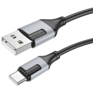 Borofone BX101, USB Male la USB-C Male, 1 m, Black