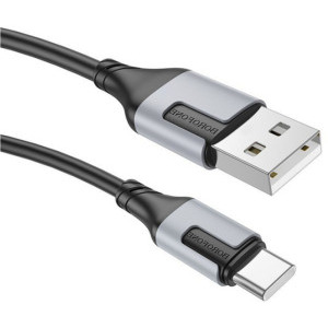 Borofone BX101, USB Male la USB-C Male, 1 m, Black