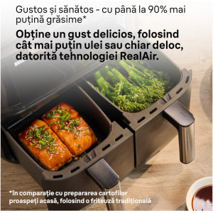 Braun Friteuza cu aer cald TwinCook 3 TD3030IBK, 2850W, 2x 4L, Negru