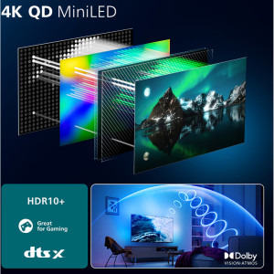 Philips Smart TV 55MLED920/12 Seria MLED920/12 139cm 4K UHD HDR Ambilight pe 3 laturi