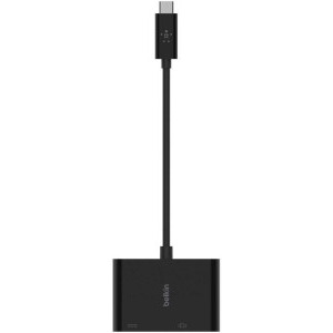 Belkin 1x USB Tip C Male - 1x VGA Female, 1x USB Tip C Female PD 60W, negru
