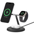 Incarcator wireless Belkin BoostCharge Pro 3-in-1 MagSafe QI2 15W, Black