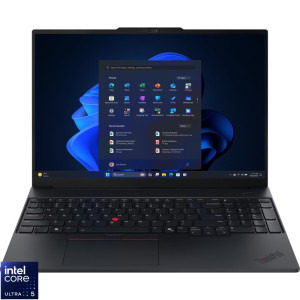 Lenovo 16'' ThinkPad E16 Gen 3, WUXGA IPS, Procesor Intel® Core™ Ultra 5 225U (12M Cache, up to 4.80 GHz), 16GB DDR5, 512GB SSD, Intel Graphics, Win 11 Pro, Black