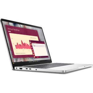 DELL 14'' Pro 14 PC14250, FHD+, Procesor Intel® Core™ Ultra 5 235U (12M Cache, up to 4.90 GHz), 16GB DDR5, 512GB SSD, Intel Graphics, Linux, Platinum Silver, 3Y ProSupport