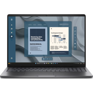 Laptop DELL 16 Pro 16 PC16255, FHD+, Procesor AMD Ryzen™ 3 210 (8M Cache, up to 4.7 GHz), 8GB DDR5, 512GB SSD, AMD Radeon 740M, Win 11 Pro, Magnetite, 3Yr ProSupport