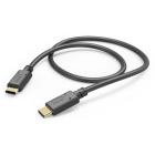 Cablu de date / adaptor Hama USB-C Male la USB-C Male, 60 W, 0.5 m, Black