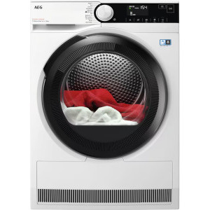 Uscator de rufe AEG TR8384E, Pompa de caldura, 8 kg, Clasa C, Inverter, AbsoluteCare, MixDry, PreciseDry, SensiDry, Iluminare interioara, Alb