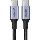 Cablu de date / adaptor Ugreen US316, USB-C Male la USB-C Male, 100 W, 1.5 m, Black