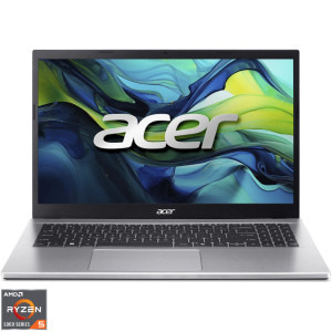 Laptop Acer 15.6 Aspire Go 15 AG15-42P, FHD IPS, Procesor AMD Ryzen™ 5 5625U (16M Cache, up to 4.30 GHz), 16GB DDR4, 1TB SSD, AMD Radeon, No OS, Pure Silver